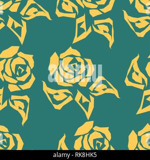 Seamless pattern with roses. Vector illustration eps 10 Stock Vector