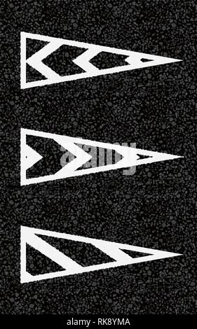 Road surface marking. Vector illustration. The texture of the asphalt Stock Vector