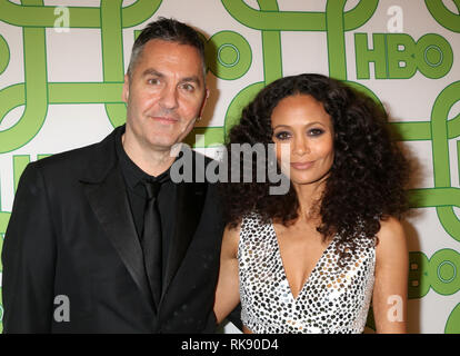 2019 HBO Post Golden Globe Party at the Beverly Hilton Hotel  Featuring: Ol Parker, Thandie Newton Where: Beverly Hills, California, United States When: 06 Jan 2019 Credit: Nicky Nelson/WENN.com Stock Photo