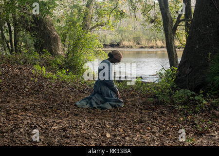 RELEASE DATE: 2019 TITLE: Harriet STUDIO: Focus Features DIRECTOR: Kasi Lemmons PLOT: Based on the story of iconic freedom fighter Harriet Tubman, her escape from slavery and subsequent missions to free dozens of slaves through the Underground Railroad in the face of growing pre-Civil War adversity. STARRING: CYNTHIA ERIVO as Harriet Tubman. (Credit Image: © Focus Features/Entertainment Pictures) Stock Photo