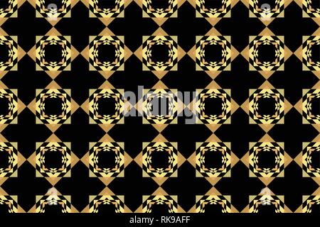 Seamless, abstract background pattern made with repeated square shapes creating optic / hypnotic effect. Decorative and geometric vector art in differ Stock Vector