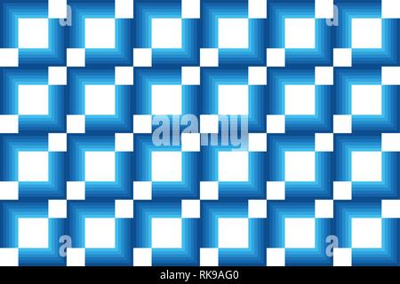 Seamless, abstract background pattern made with repeated strokes creating optic / hypnotic effect. Geometric and modern vector art in different tones  Stock Vector