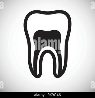 Tooth icon on white background for graphic and web design, Modern simple vector sign. Internet concept. Trendy symbol for website design web button or mobile app. Stock Vector