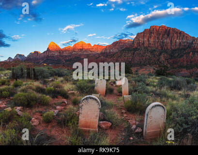 Historic pioneer cemetery in Springdale, Utah Stock Photo