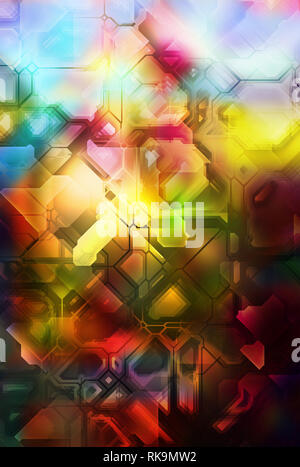 abstract colorful background with geometric shapes Stock Photo