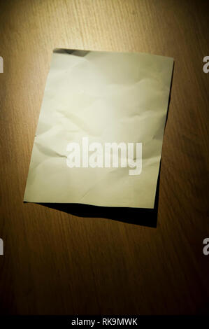 blank white paper on the floor Stock Photo