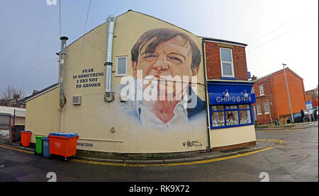 'Fear is something I try not to absorb',Clifton Road, Prestwich, The Fall, Mark E Smith artwork, 8 Clifton Road, Prestwich, Bury M25 3HQ, England