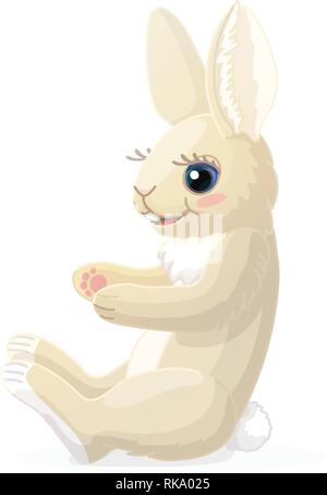 vector cartoon animal clipart: bunny, hare, rabbit Stock Vector