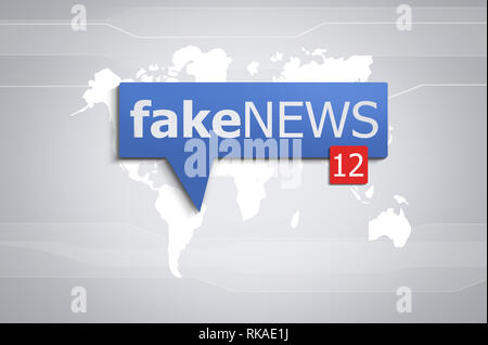 Fake News Social Media Speech Bubbles 3d Illustration Stock Photo - Alamy