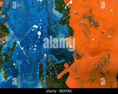 Closeup view of abstract hand painted colorful acrylic art background ...