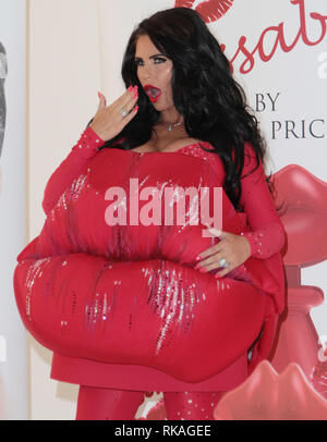 Katie Price dresses up as she launches her new frangrance 'Kissable' at The Worx Studio, London Stock Photo