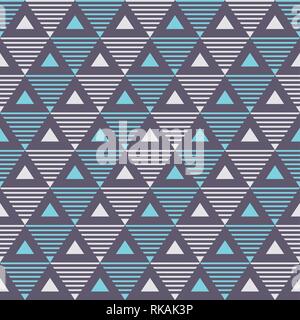 Abstract geometric colore seamless pattern with triangles. Modern stylish texture. Repeating geometric tiles. Simple composition, striped triangles. Stock Vector
