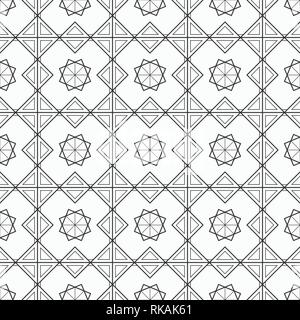 Abstract geometric pattern. Floor tiles. Line ornament pattern. Endless texture for prints, textiles, wrapping, wallpaper, website etc. Stock Vector