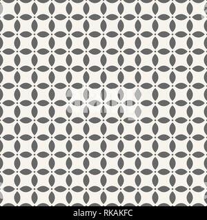 Abstract flower of four petals seamless pattern. Simple geometric ornament. Vector background. Stock Vector