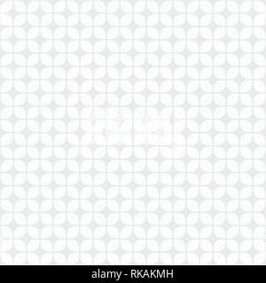 Abstract seamless geometric japanese pattern. Regular tiled ornament of rounder squares. White and gray geometric texture. Stylish texture. Vector. Stock Vector