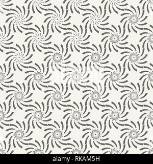 Vector seamless pattern. Modern stylish geometric texture. Repeating abstract background of twisted elements. Stylized flower pattern. Stock Vector