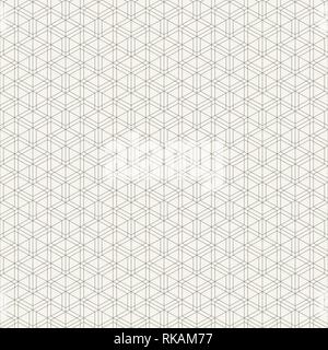 Abstract geometric ornamental pattern of intercecting rhombuses. Stylish monochrome template. Vector background. Stock Vector