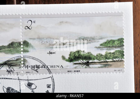 CHINA - CIRCA 2004: A stamp printed in China shows 2004-7 The Nanxi River , circa 2004 Stock Photo