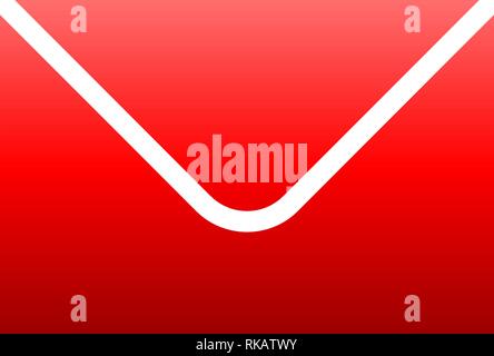 Mail symbol icon - red gradient, isolated - vector illustration Stock Vector