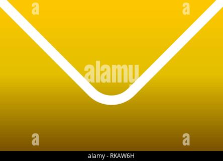 Mail symbol icon - golden gradient, isolated - vector illustration Stock Vector