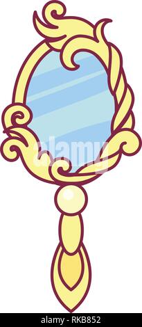 vector royal object mirror for queen, princess Stock Vector