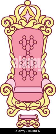 vector royal luxury throne chair for princess Stock Vector
