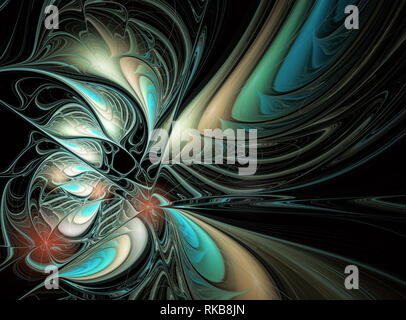 abstract fractal background, texture, fractal spiral, fractal art Stock Photo