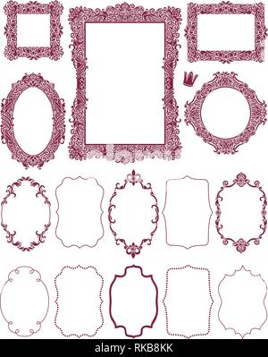 vector royal concept victorian vintage frames set Stock Vector Image ...