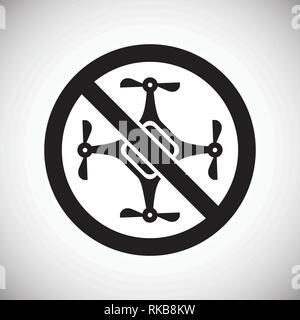 No drones allowed sign on white background for graphic and web design, Modern simple vector sign. Internet concept. Trendy symbol for website design web button or mobile app. Stock Vector
