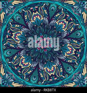 vector seamless mandala Stock Vector