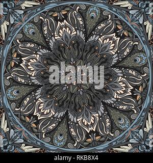 vector seamless mandala Stock Vector