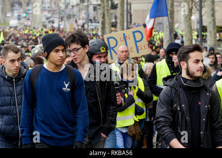 Violences mark the 13th day of Yellow Jackets mobilization, Lyon, France Stock Photo