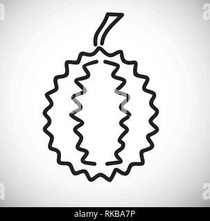 Durian icon on white background for graphic and web design, Modern simple vector sign. Internet concept. Trendy symbol for website design web button or mobile app. Stock Vector