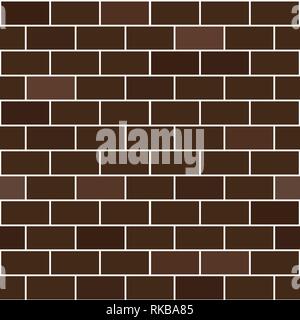 Brown bricks wall. Decorative blocks wallpaper, interior background Stock Vector
