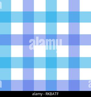 Blue Gingham pattern. Texture from rhombus squares for - plaid, tablecloths, clothes, shirts, dresses, paper, bedding, blankets, quilts and other Stock Vector