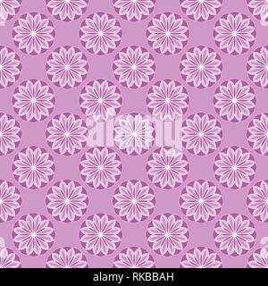 Floral seamless pattern on the pink background Stock Vector