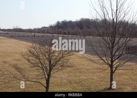 Warminster, Pennsylvania / USA - February 6, 2019: A community park occupies the site of the former Naval Air Warfare Center Warminster military base. Stock Photo