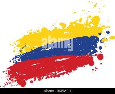 watercolor flag of Colombia, vector illustration design Stock Vector