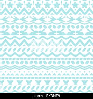 Happy Easter ikat seamless pattern. Stock Vector