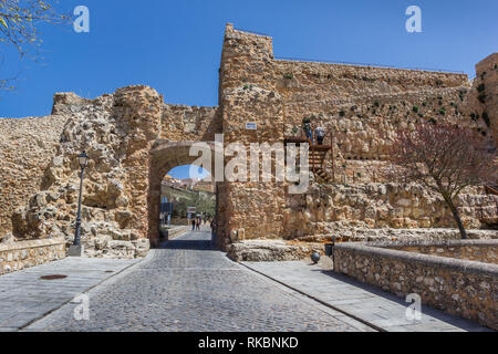 Ruins of the medieval castle of Cuenca, Spain Stock Photo