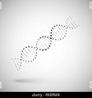 Abstract DNA structure. DNA icon isolated on white background. Vector illustration Stock Vector