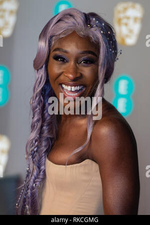 London, UK. 10th Feb, 2019. Cynthia Erivo attends the EE British Academy Film Awards at the Royal Albert Hall, London, England on the 10th February 2019 Credit: Gary Mitchell, GMP Media/Alamy Live News Stock Photo