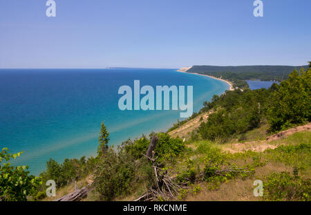 Views from the Empire Bluffs Trail, Sleeping Bear Dunes National Lakeshore, Michigan Stock Photo