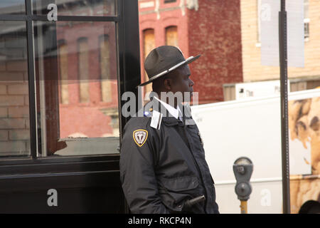 Security guard in Baltimore, MD, USA Stock Photo