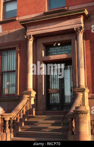 The entrance of the National Great Blacks in Wax Museum, The Mansion, in East Baltimore, MD, USA Stock Photo