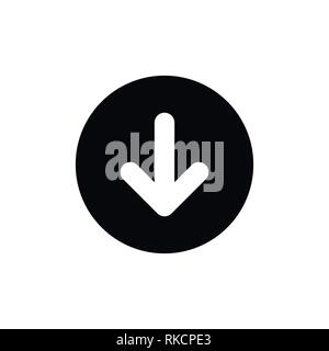 Download simple icon internet downloading sign vector image Stock Vector