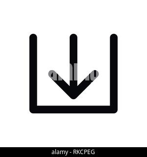 Download simple icon internet downloading sign vector image Stock Vector