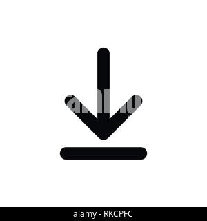 Download simple icon internet downloading sign vector image Stock Vector