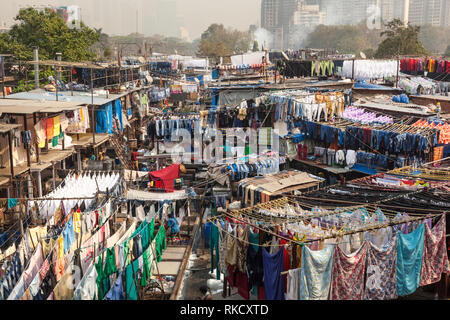 Mahalaxmi Dhobi Ghat, Mumbai, India Stock Photo