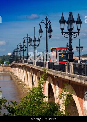 France, Nouvelle Aquitaine, Gironde. Pont de pierre (Bordeaux).The Pont de pierre, or ''Stone Bridge'' in English, is a bridge in Bordeaux, (in the
